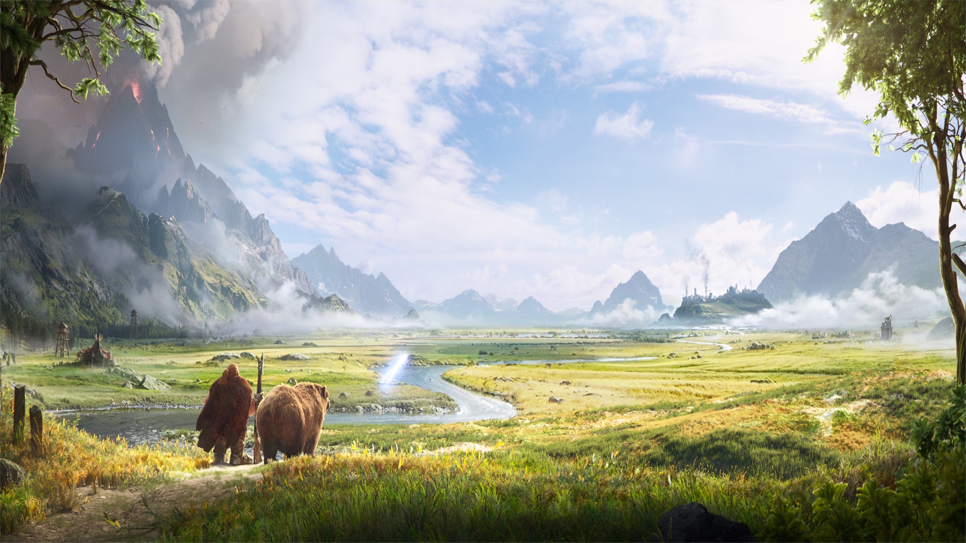 Official World of Warcraft: Forever key art — an adventurer and their bear companion overlooking a river valley in Azeroth